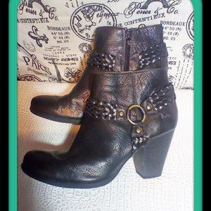 Born Concept Moto Leather Ankle Booties Size 9.0